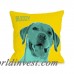 One Bella Casa Personalized Whisker Dogs Lab Throw Pillow HMW7941